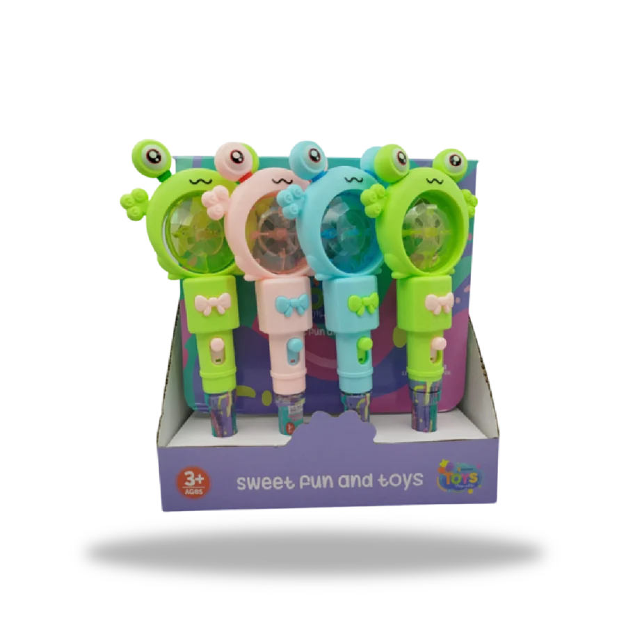 Display completo de 12 figuras Frog Eye Light con dulces