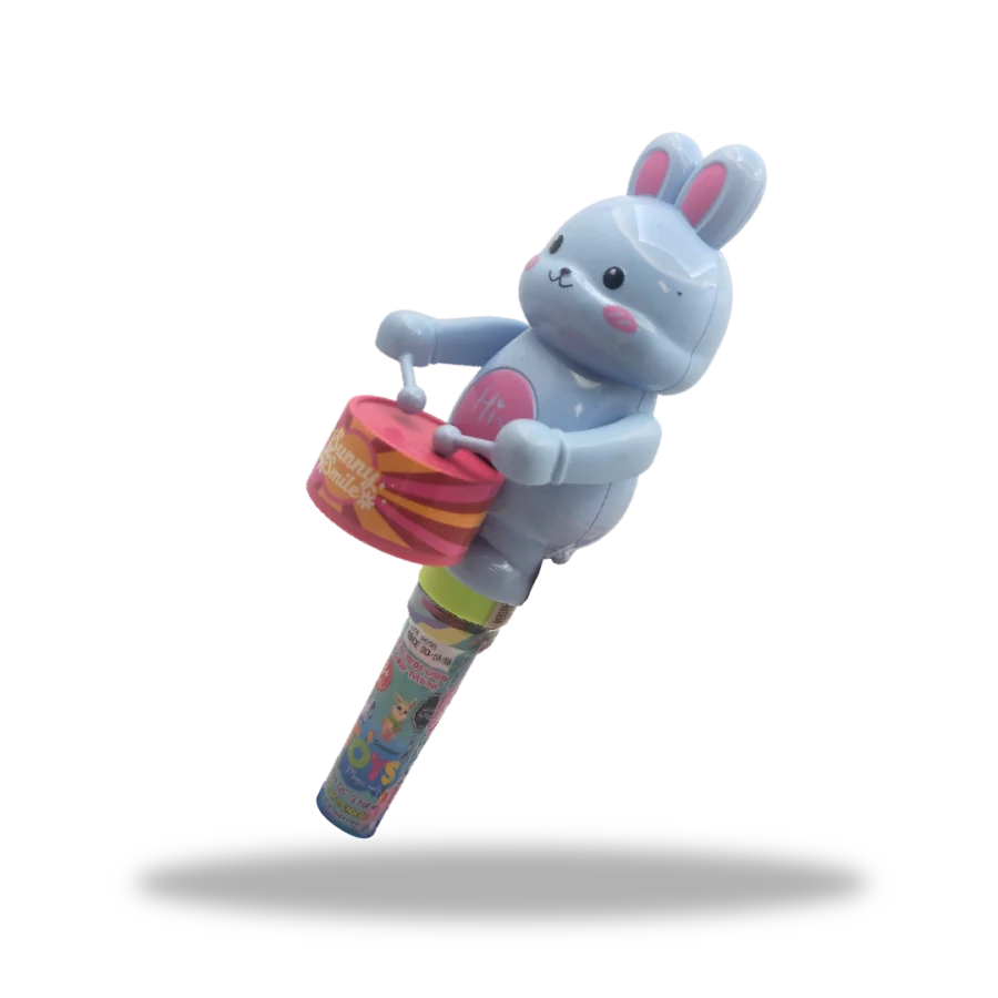 Juguete Drumming Rabbit Tipo Azul con dulces