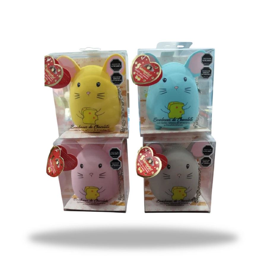 Estuches Billetera Ratones con chocolates