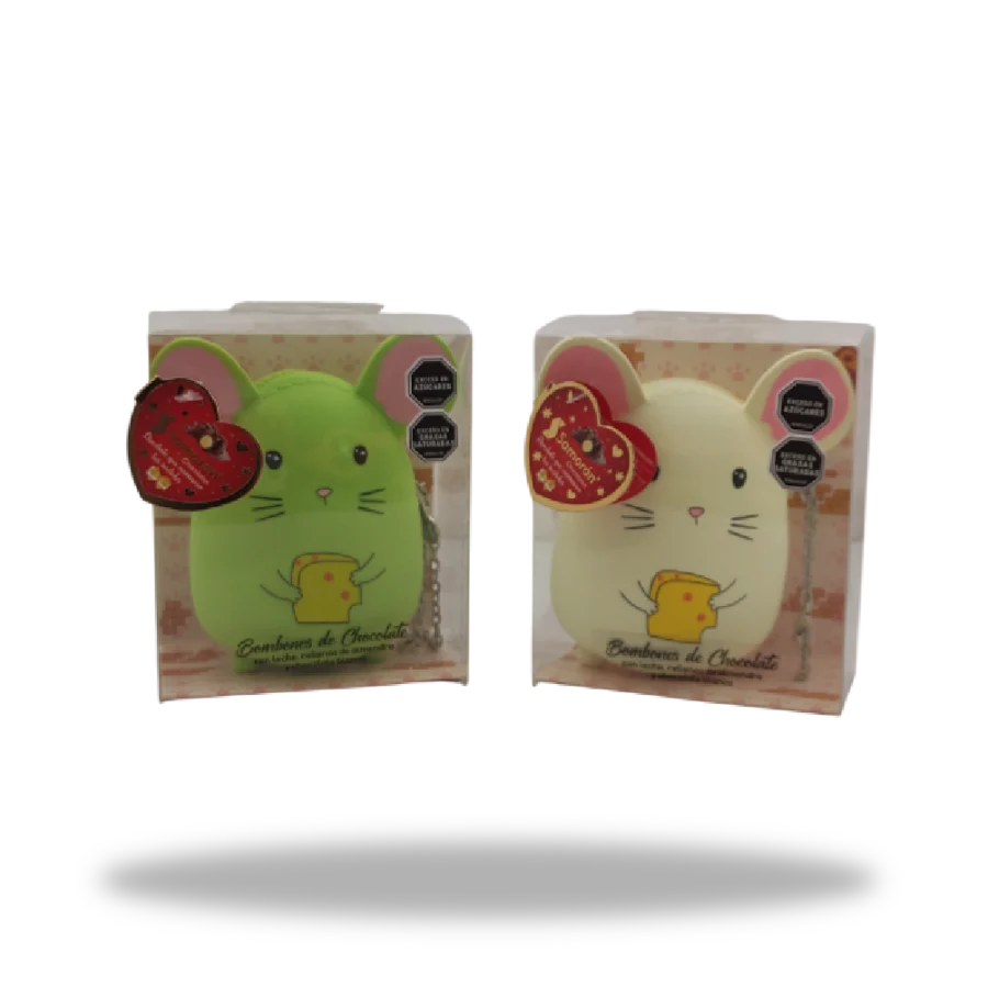 Estuche Ratones 2 Billetera con chocolates