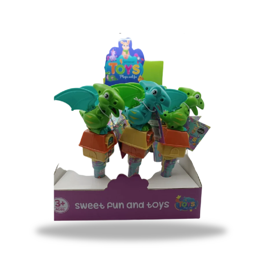 Display completo de 12 figuras Hand Flying Dragon con dulces