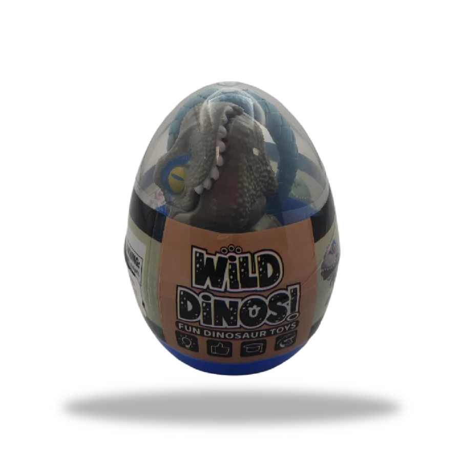 Juguete Keychain Dinosaur Egg color Azul con dulces
