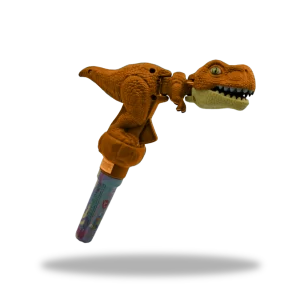 Juguete Press Dinosaur Tipo Naranja con dulces