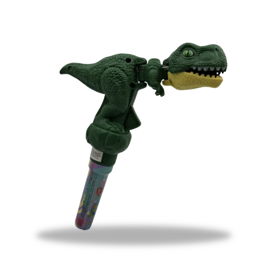 Juguete Press Dinosaur Tipo Verde con dulces