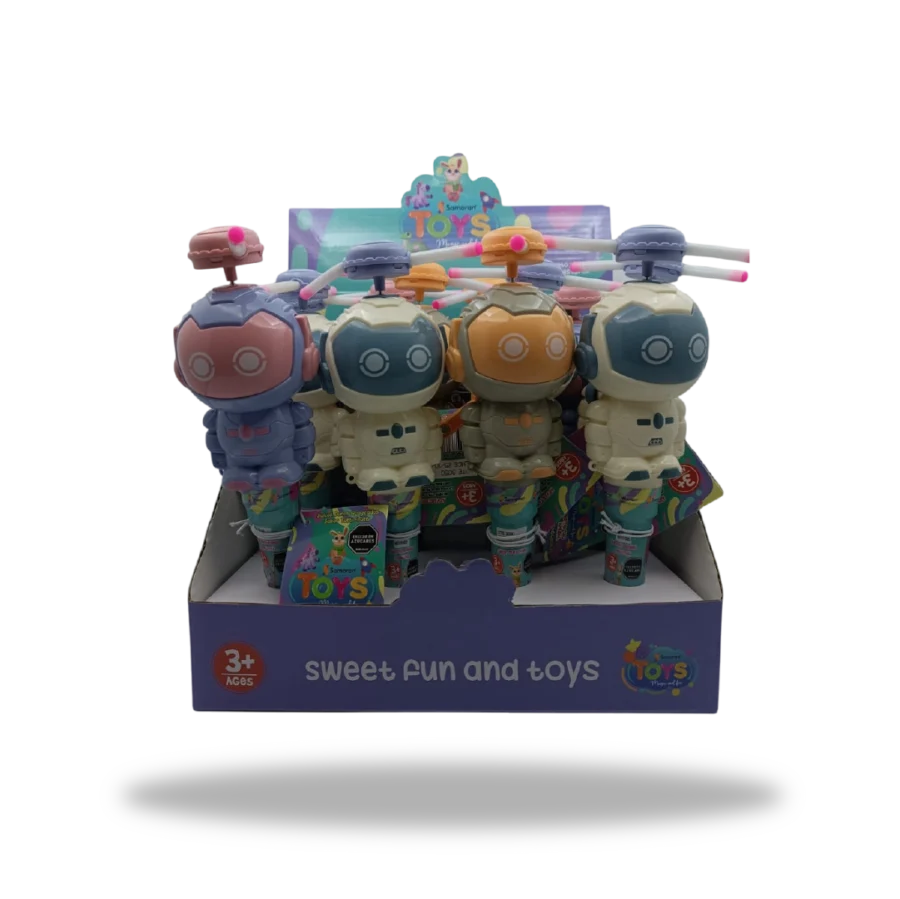 Display de 12 figuras Robot Light con dulces