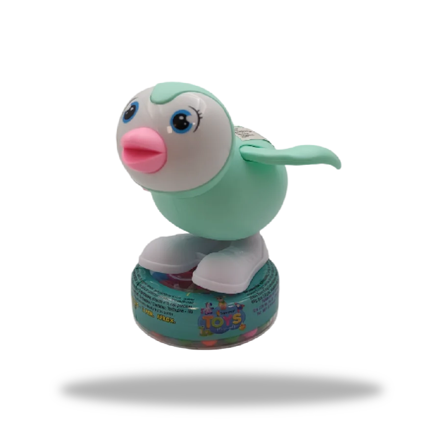 Juguete Wind Up Penguin color Verde con dulces