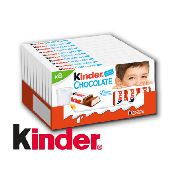 Chocolate Kinder 100g (8 Barritas) - Pack 10 cajas